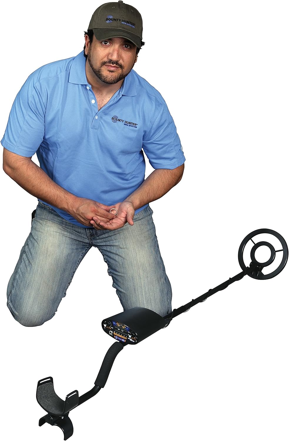 Bounty Hunter Quick Draw II Metal Detector for Adults & Kids - Professional Gold & Coin Detector with LCD Display & Adjustable Stem - Perfect for Beach, Park & Treasure Hunting Adventures