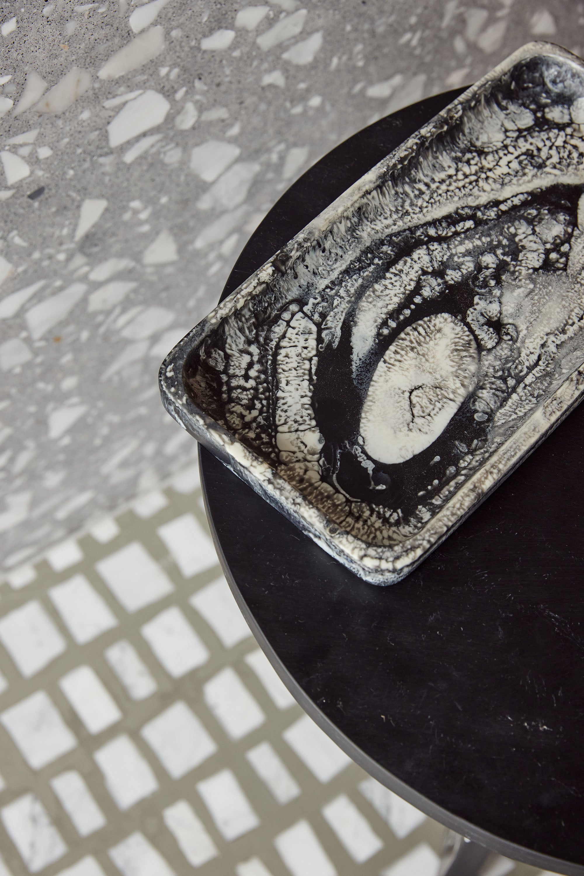 Flow Resin Bathroom Caddy Tray - Ash Black | Shower Organizer for Toiletries, Soap & Beauty Products | Perfect for Bath, Spa & Home Decor