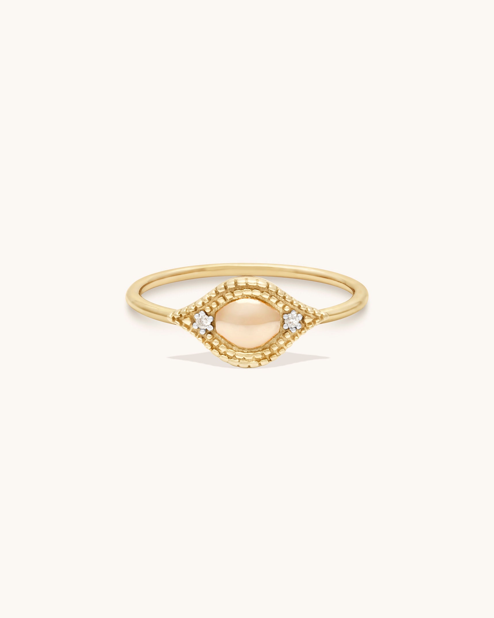 14K Gold Diamond Vestige Ring for Women - Elegant Stackable Band for Engagement, Wedding & Anniversary Gifts