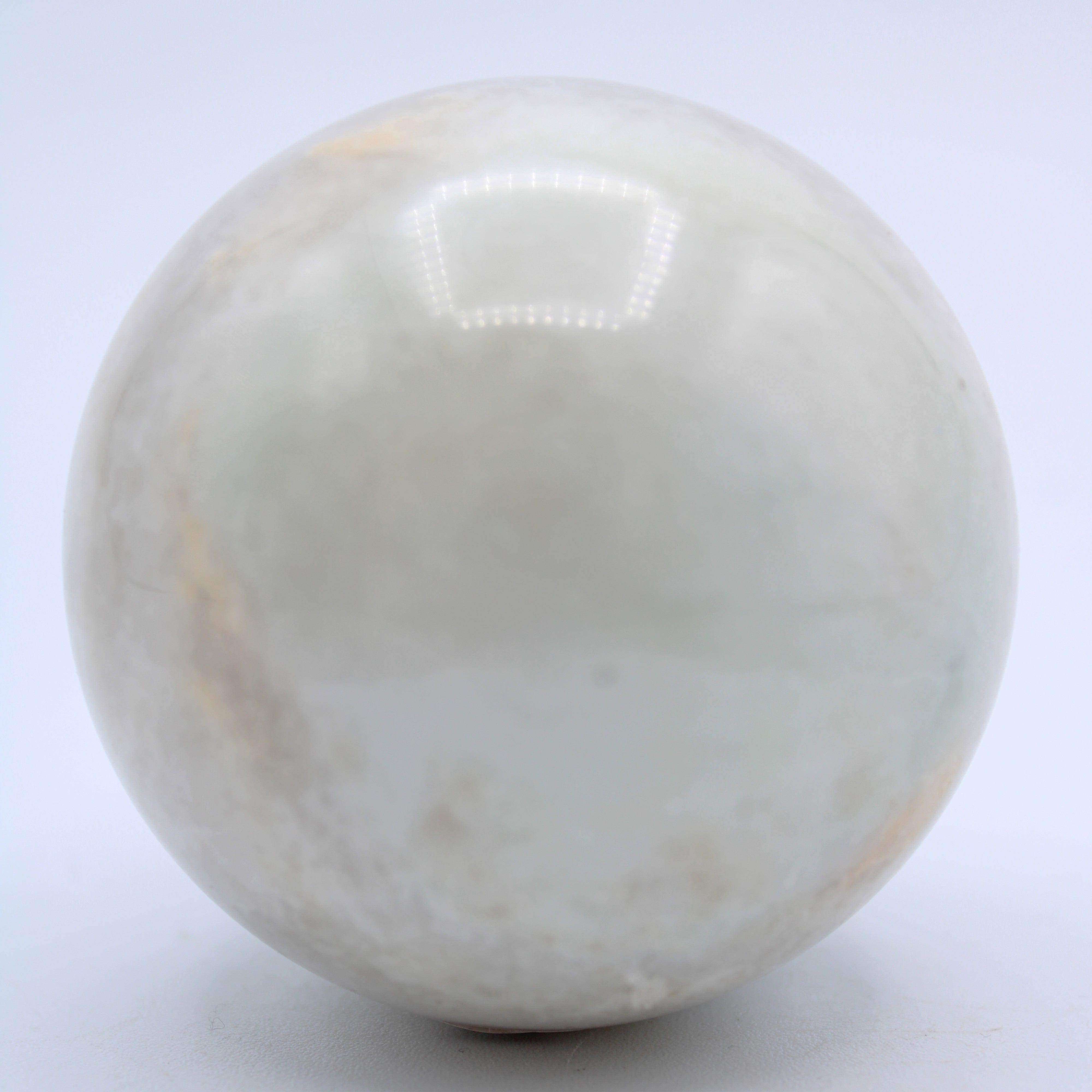 Natural Caribbean Calcite Sphere - Healing Crystal for Meditation, Energy Work & Home Decor | Perfect for Yoga, Reiki & Spiritual Practices