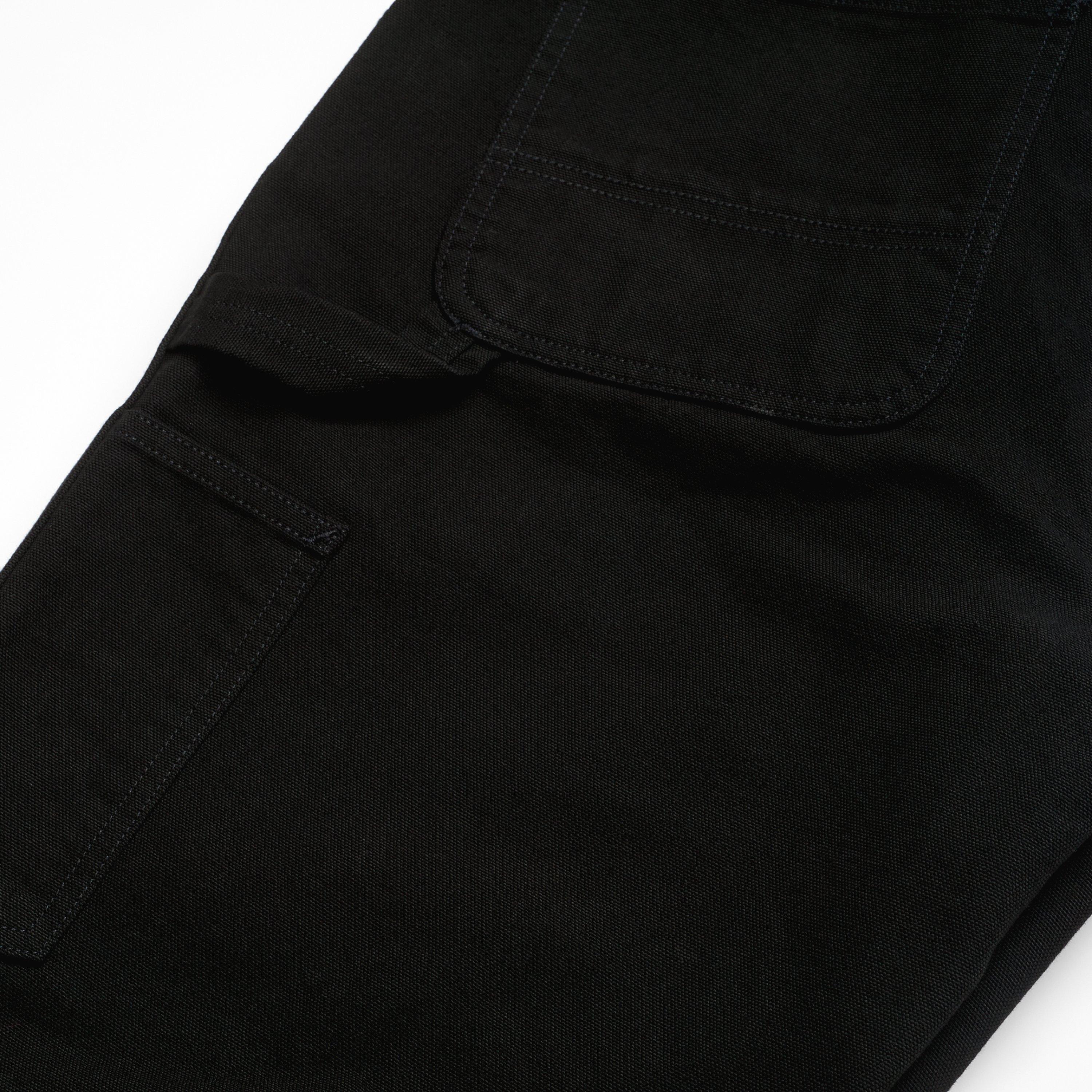 Double Knee Work Pants for Men - Durable Black Rinsed Denim Jeans for Construction, Carpentry & Outdoor Workwear