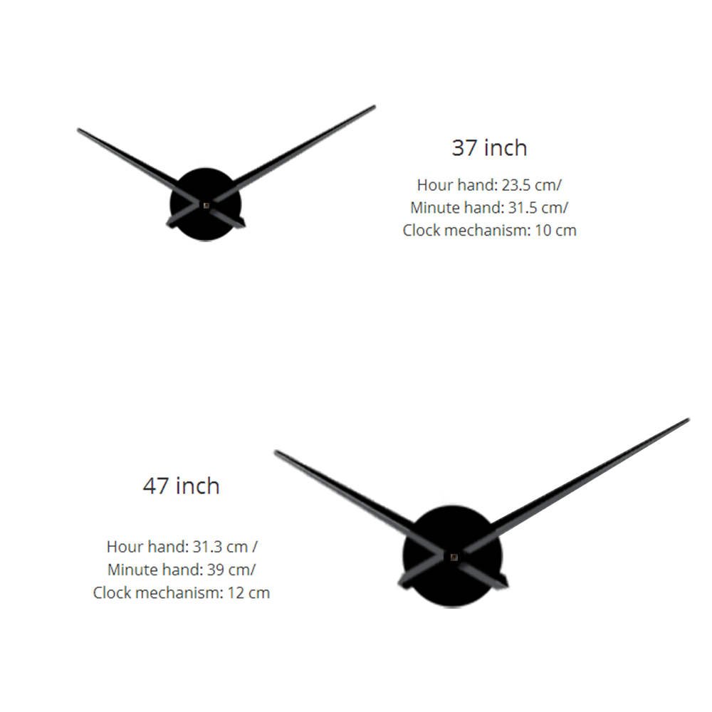DIY Giant Frameless Wall Clock for Dirt Bike & Motorcycle Lovers - Extreme Sports Themed Large Wall Decor for Man Cave, Garage, or Bedroom (Black)