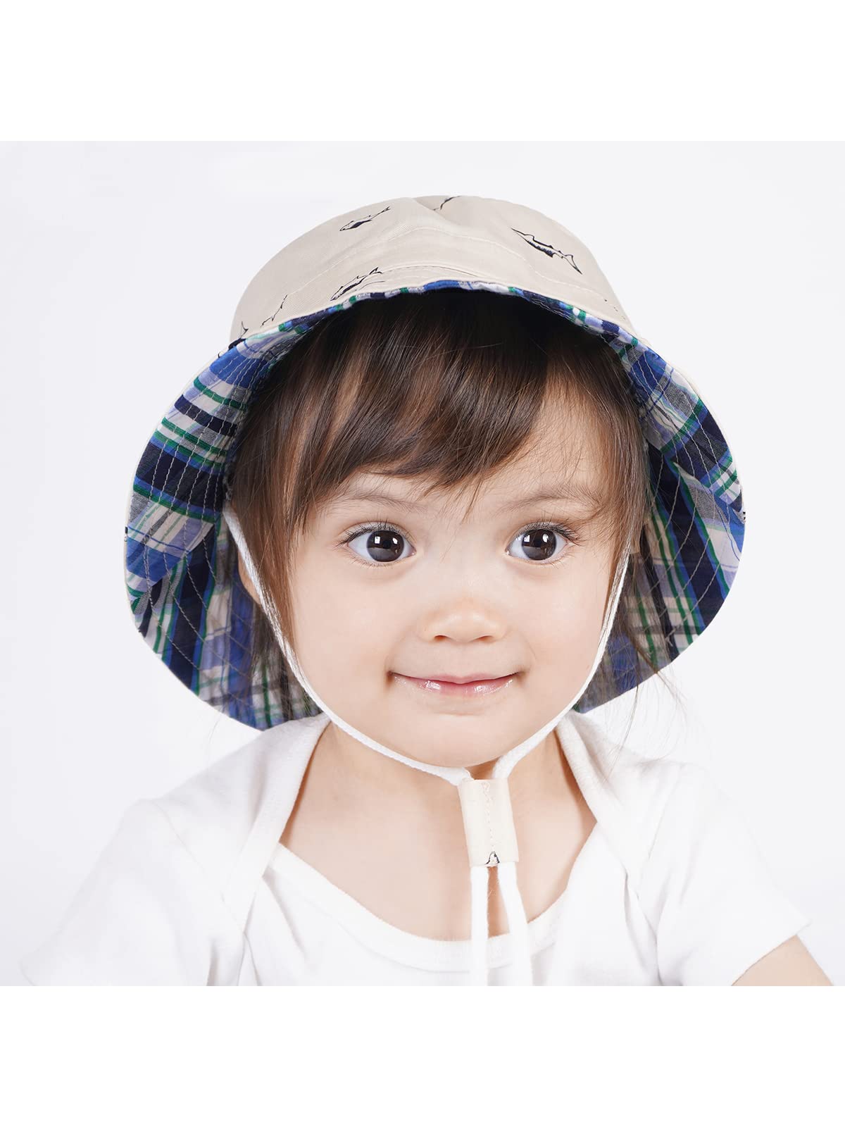 UPF 50+ Baby Sun Hat with Wide Brim - UV Protective Toddler Bucket Hat for Boys & Girls - Summer Beach Hat for Outdoor Play, Swimming, Park & Travel
