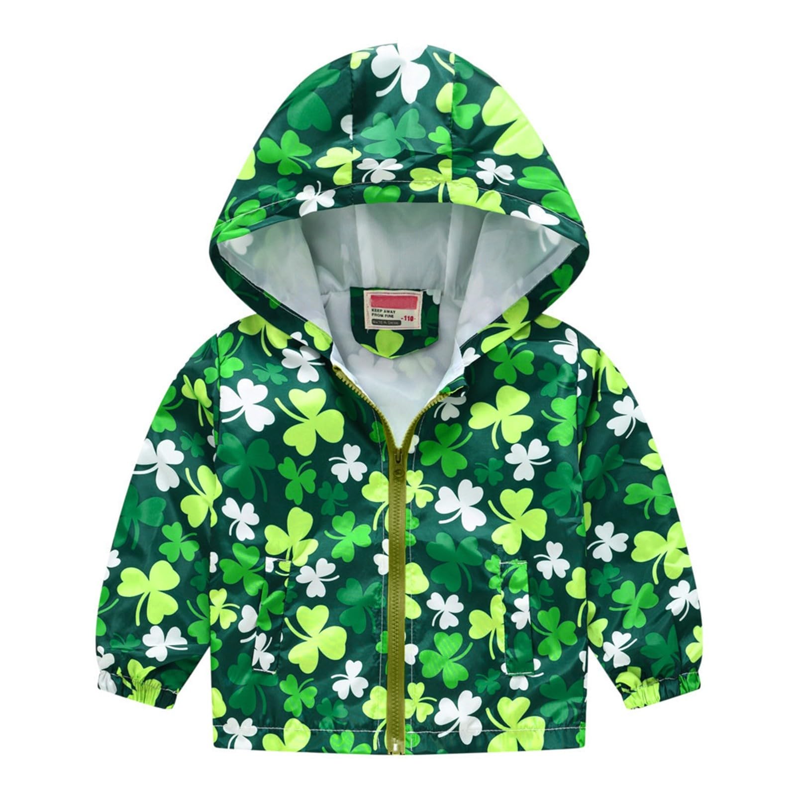 Waterproof Hooded Windbreaker Coat for Toddler Boys & Girls - Cute Printed Jackets for Little Kids - Perfect for Spring & Fall Outdoor Playdates, Park Visits & Family Outings