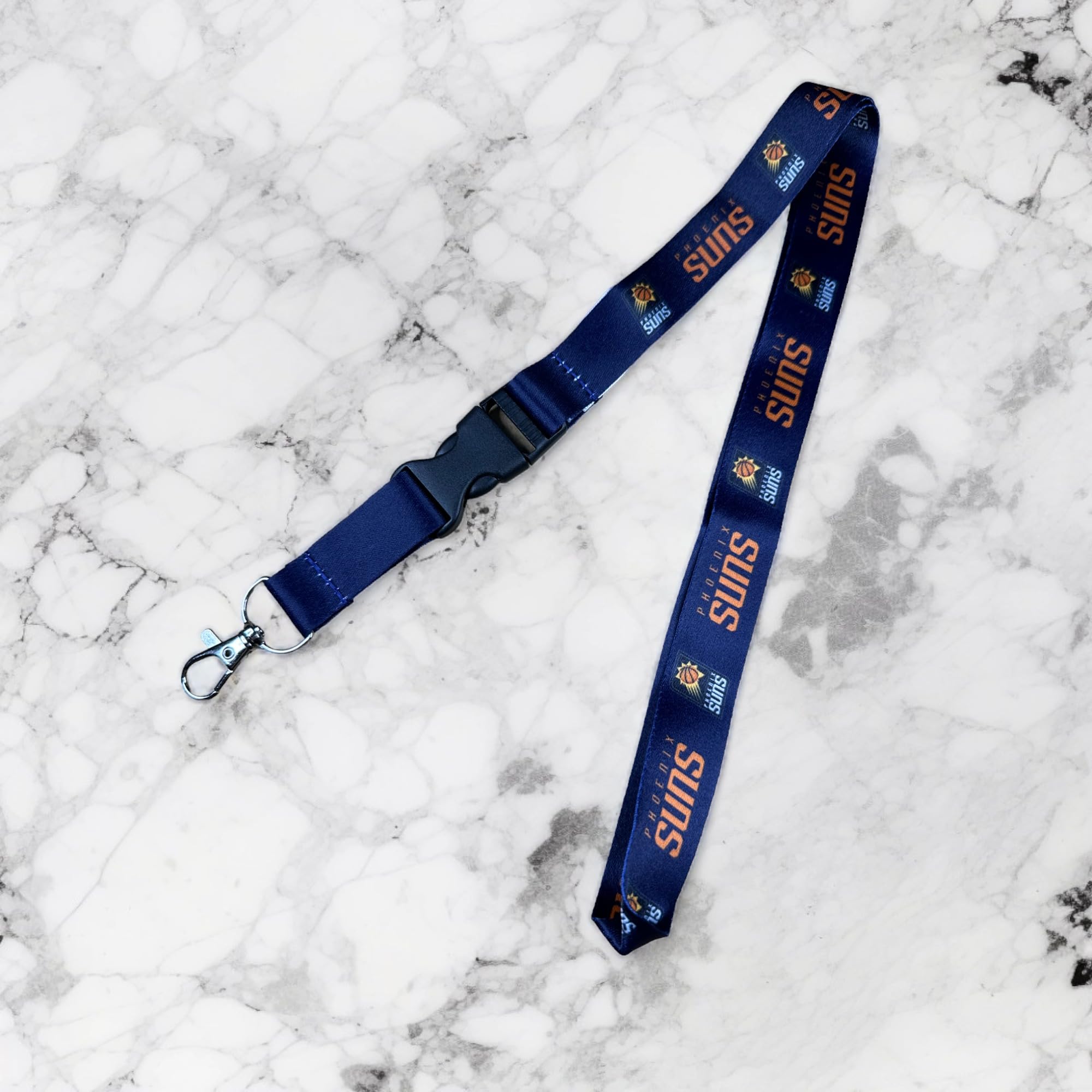 Phoenix Suns NBA Lanyard Keychain - Detachable Breakaway Snap Buckle for Car Keys & ID Badge Holder - Multicolor Desert Cactus Design - Perfect for Basketball Fans, Office Workers & Event Attendees