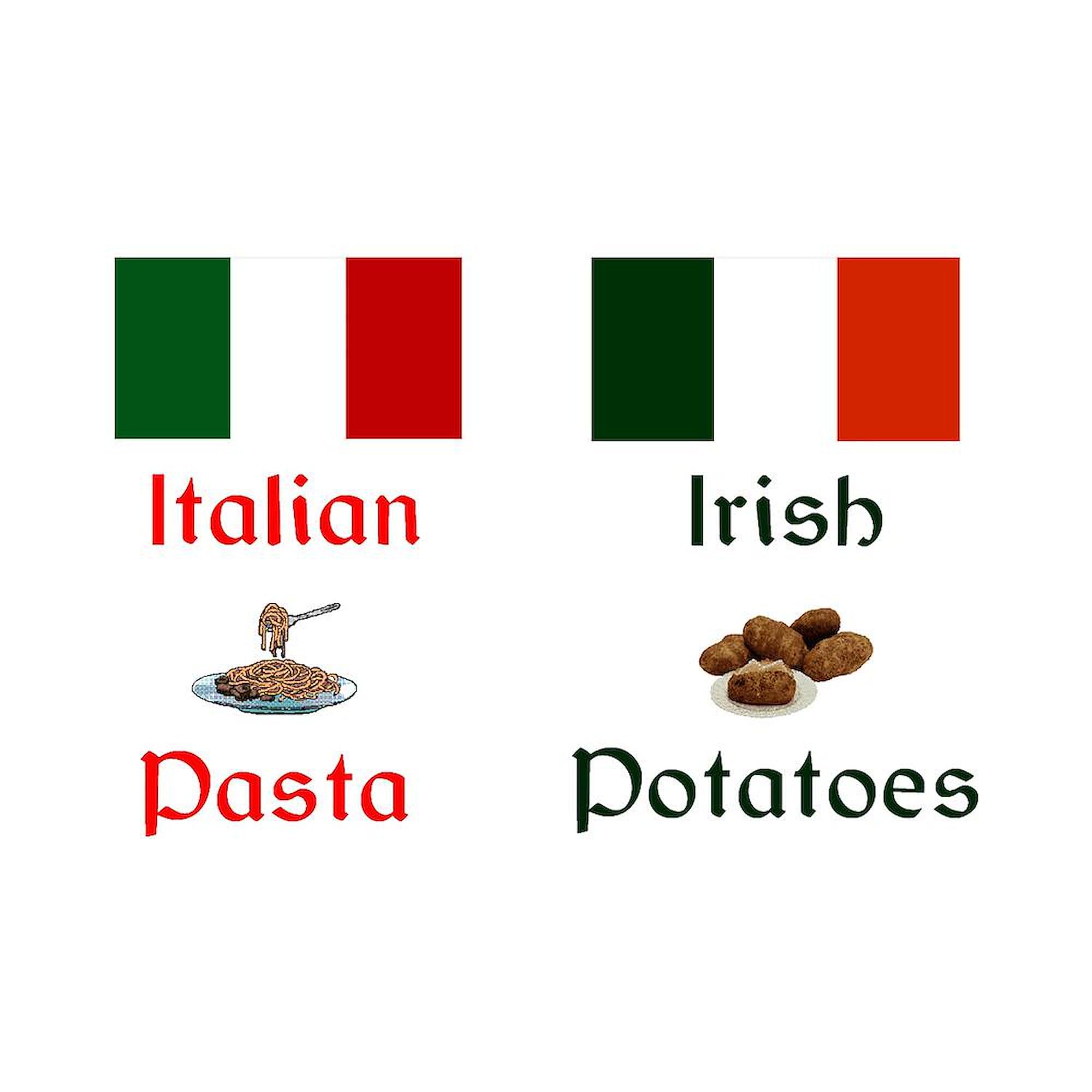 Pasta Potatoes Ceramic Coffee Mug 11 oz (325 ml) - Perfect for Coffee, Tea & Hot Drinks at Home, Office or Gifts