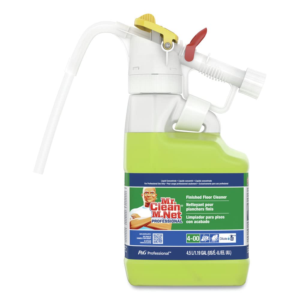 Mr. Clean Professional Dilute 2 Go Floor Cleaner - Lemon Scented Concentrate (4.5L Jug) for Hardwood, Tile & Laminate Floors - Ideal for Homes, Offices & Commercial Spaces