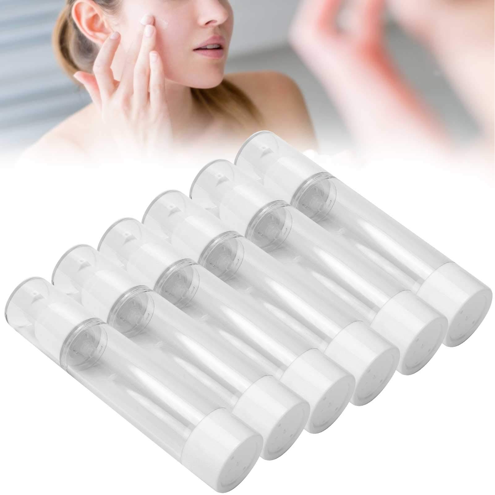 6 Pcs 50ml Empty Roll-On Bottles with Pump for Cream & Lotion Dispensing - Refillable Travel Cosmetic Containers for Toiletries, Skincare & Makeup - Perfect for Home, Gym & On-The-Go Use