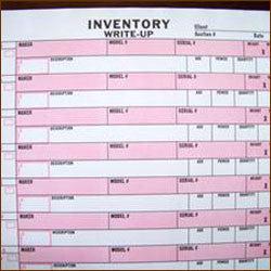 Inventory Write Up Form - 1 or 2 Part Carbonless Copy (100/Pack) - Perfect for Warehouse Stock Management & Retail Inventory Tracking