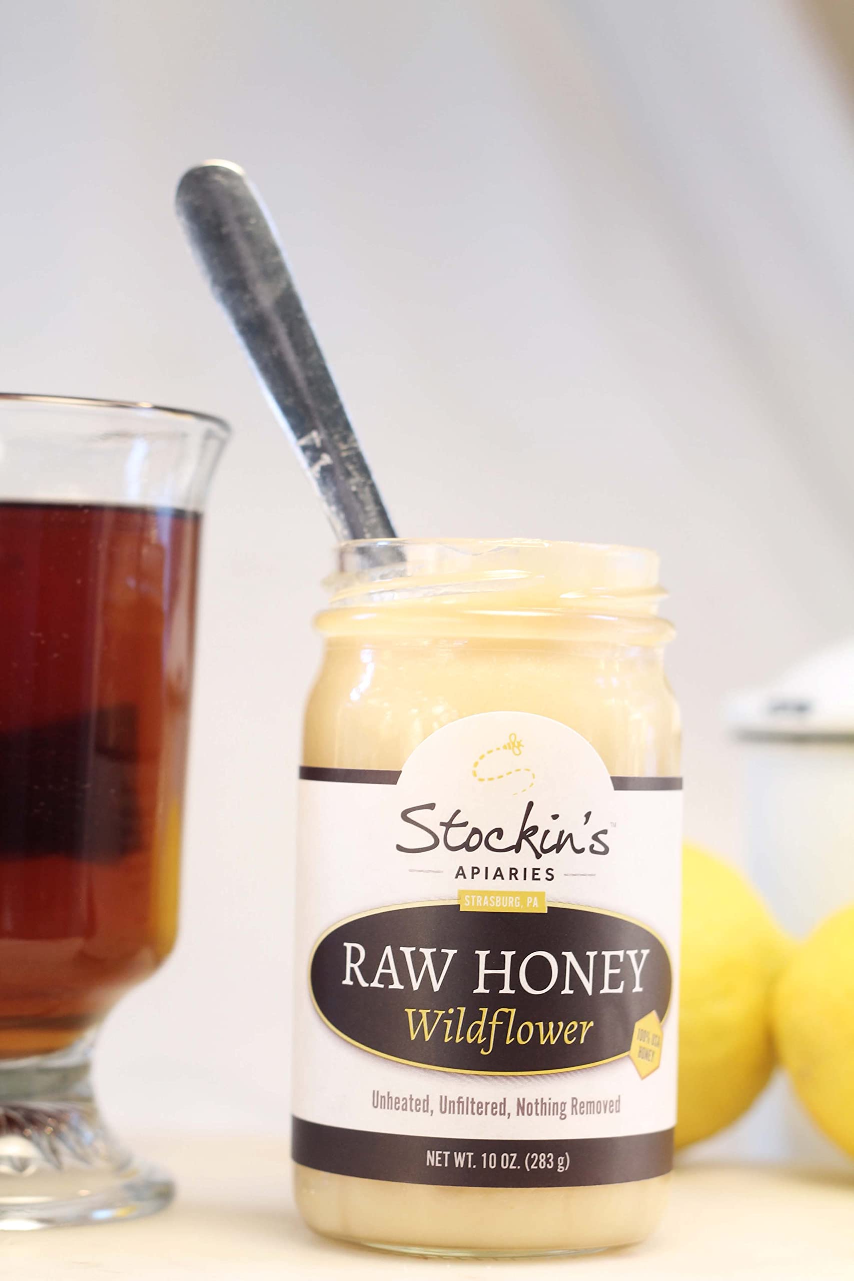 Stockin's Apiaries Raw Wildflower Honey - Unheated, Unfiltered, Nutrient-Rich Bulk Honey (80 Oz) - Perfect for Tea, Baking, Natural Remedies & Healthy Lifestyle