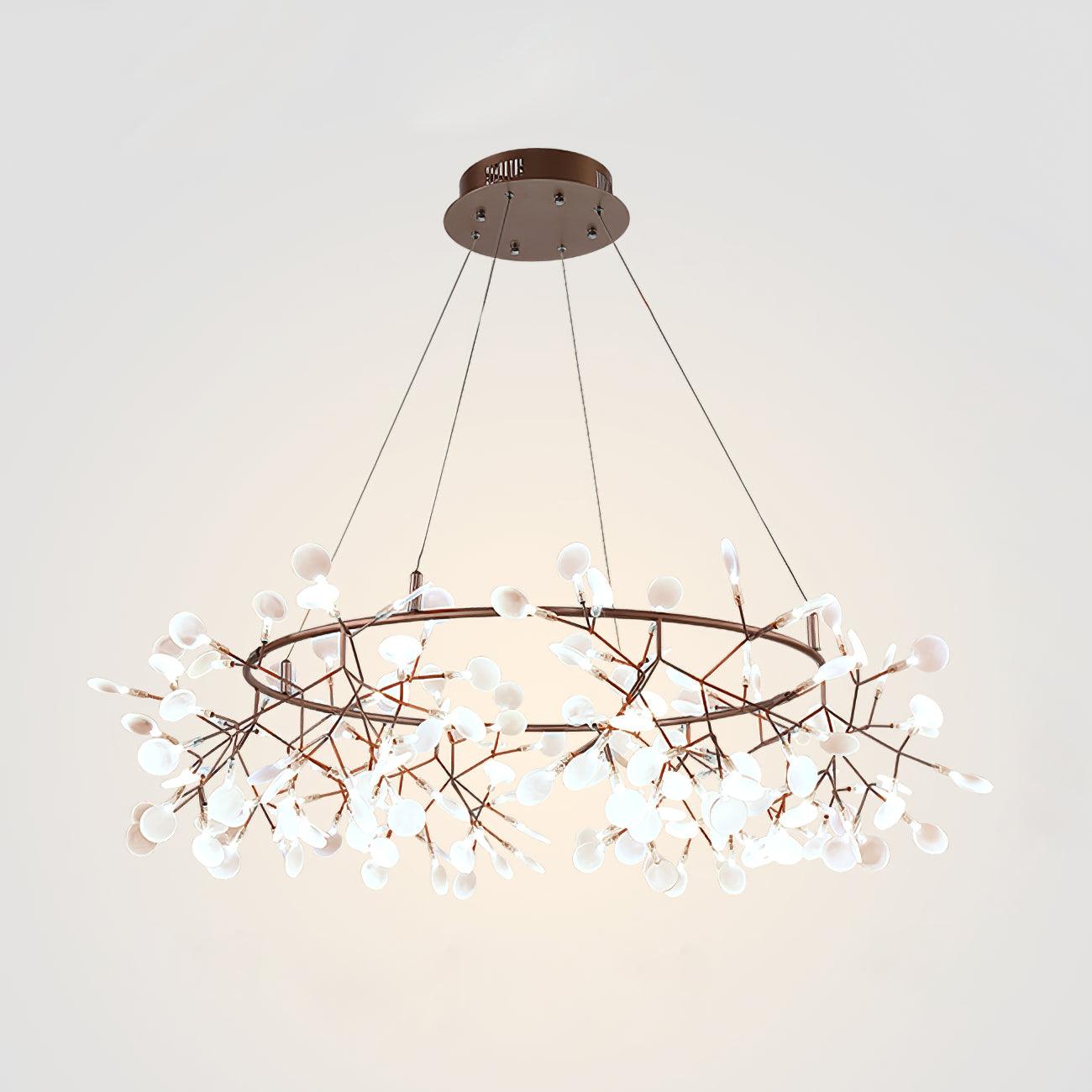 Big O Firefly LED Chandelier - Modern Crystal Ceiling Light Fixture for Dining Room, Living Room & Bedroom | Energy-Efficient Dimmable Lighting for Home Decor