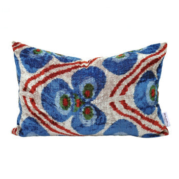 Luxury Velvet Ikat Cushion Cover | Soft Decorative Pillow Case for Sofa & Bed | Home Decor Accent for Living Room & Bedroom