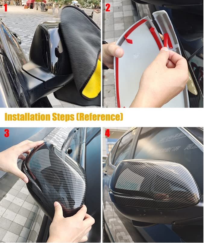 Mazda 3 2020-2022 Car Side Mirror Cover | Replacement Exterior Door Mirror Accessories | Enhances Vehicle Style & Protection | Perfect for Daily Commuting & Car Customization