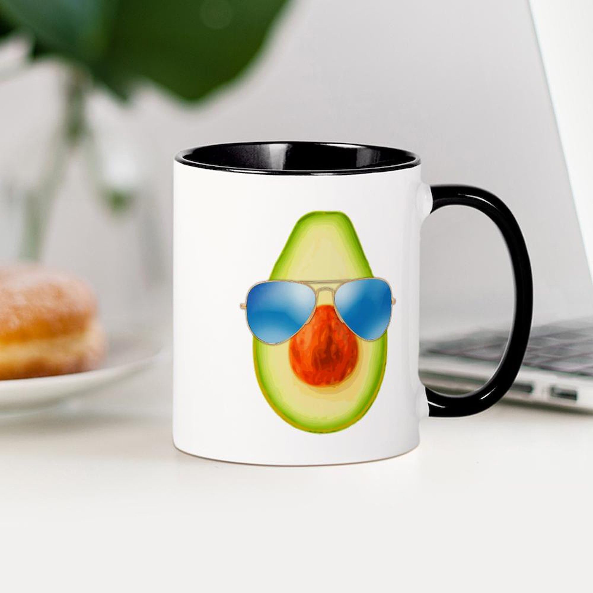 Cool Avocado Design Ceramic Coffee Mug 11 oz (325ml) - Perfect for Home, Office & Gifts | CafePress