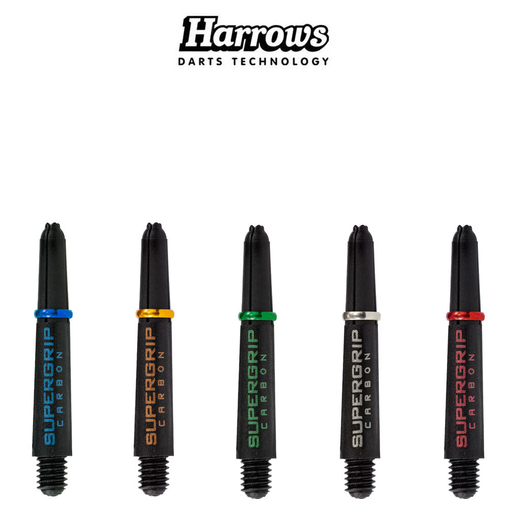 HARROWS Supergrip Carbon Shafts - 33mm Short Darts Shafts for Professional Players | Perfect for Steel Tip Darts, Tournaments & Home Practice