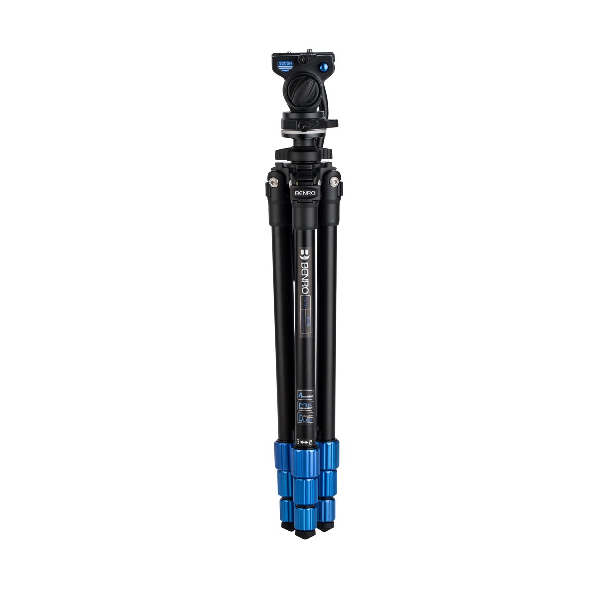 Benro TSL08AS2CSH SLIM Aluminum Video Tripod Kit with Handle - Professional Camera Stand for DSLR & Mirrorless (Open Box) | Perfect for Vlogging, Travel Photography & Outdoor Shooting