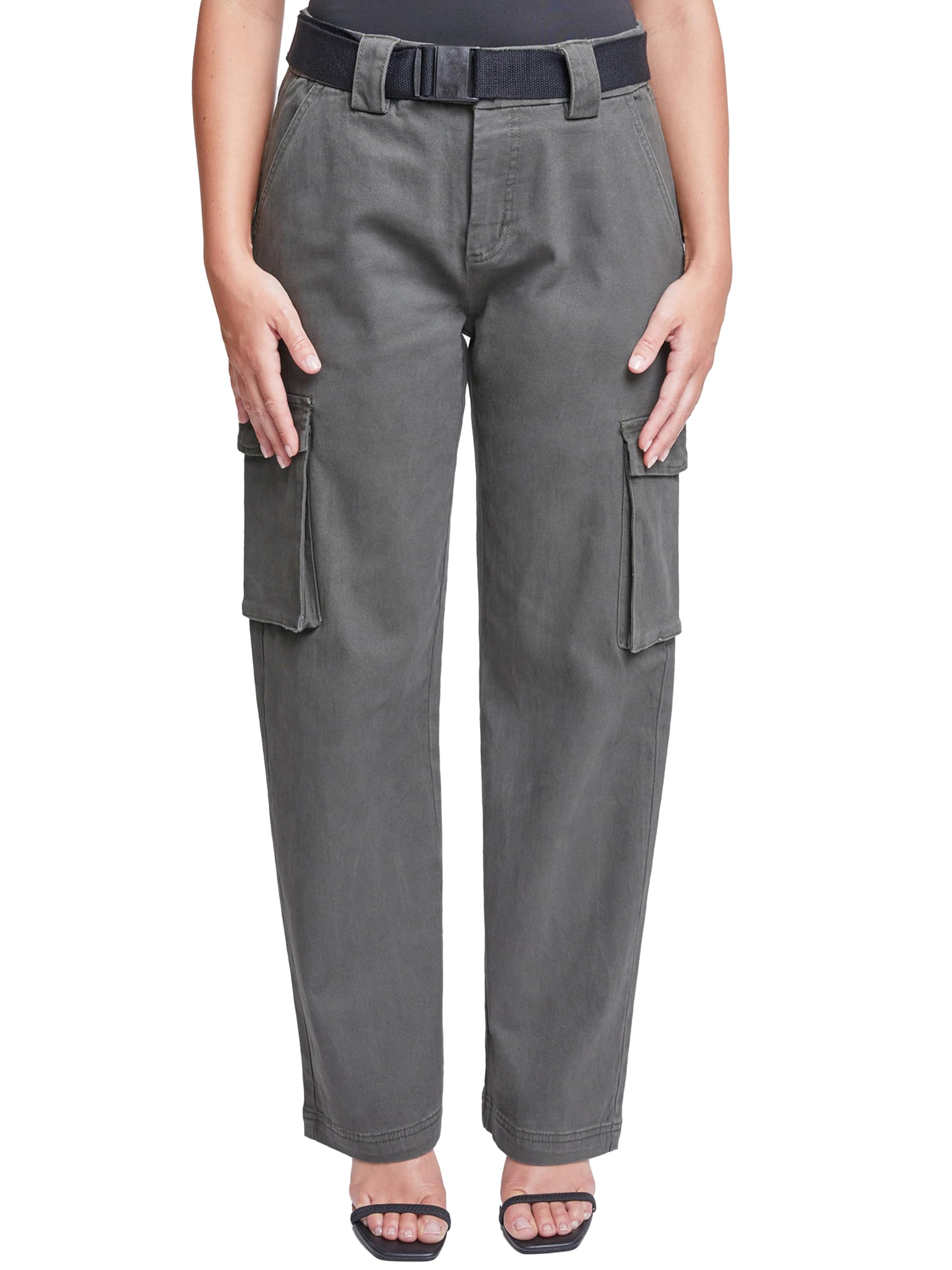 Royalty For Me Women's YMI High Rise Belted Cargo Pants - Stylish & Comfortable Casual Pants for Everyday Wear, Work & Outdoor Activities