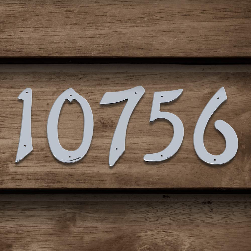 Hy-Ko Prestige Modern House Numbers - Durable Metal Address Plaque for Home & Business - Outdoor & Indoor Use for Mailbox, Door, Fence, and Wall Mounting