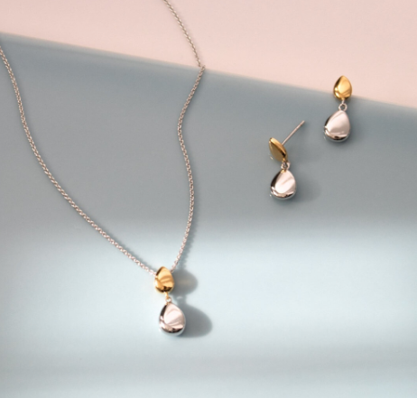 Coast Pebble Golden Drop Earrings for Women - Elegant Dangle Earrings for Party, Wedding & Everyday Wear | Hypoallergenic & Lightweight Jewelry Gift