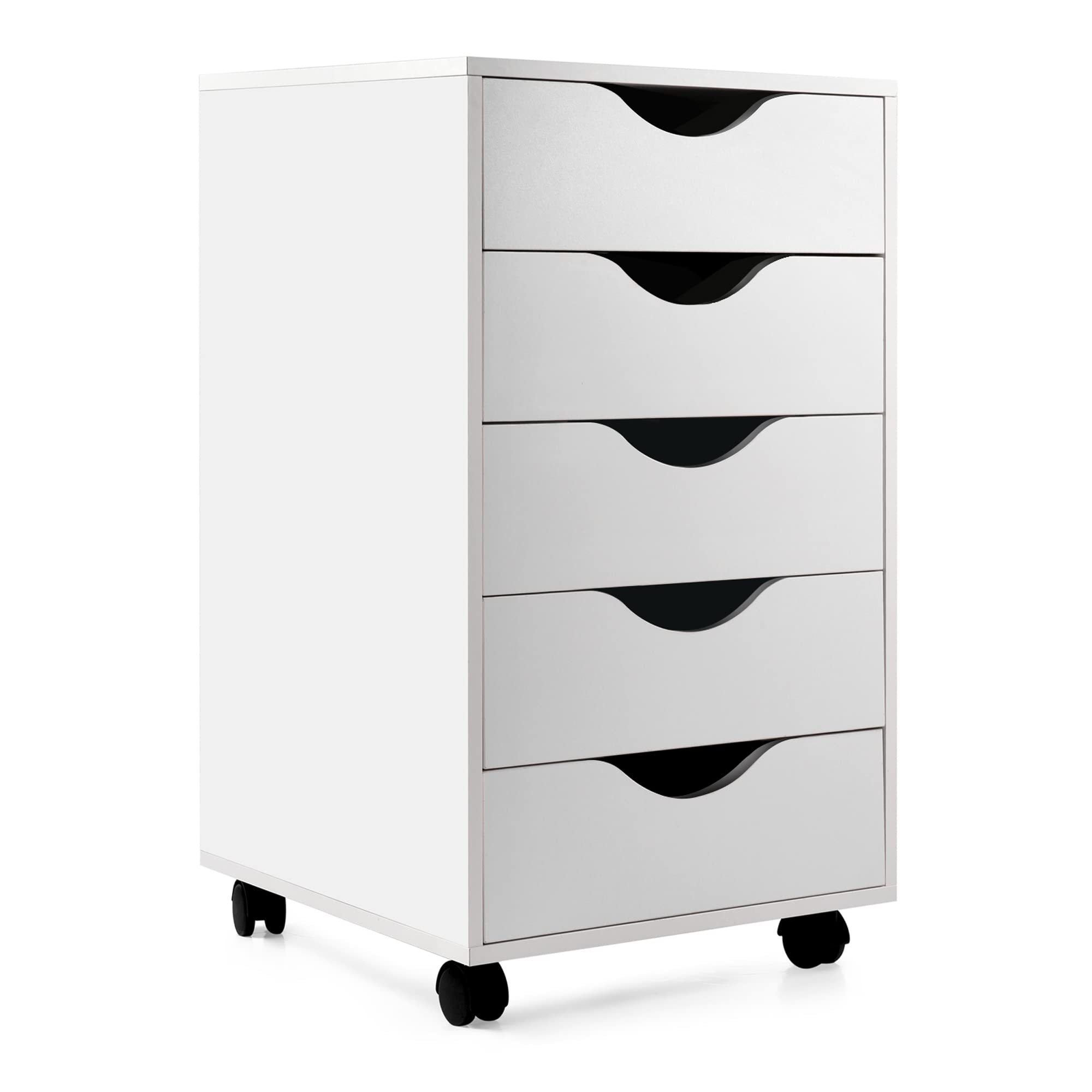 EDGEWOOD 5-Drawer Vertical File Cabinet - Wooden Office Organizer & Storage Dresser for Documents, Under Desk Filing Cabinet - 16
