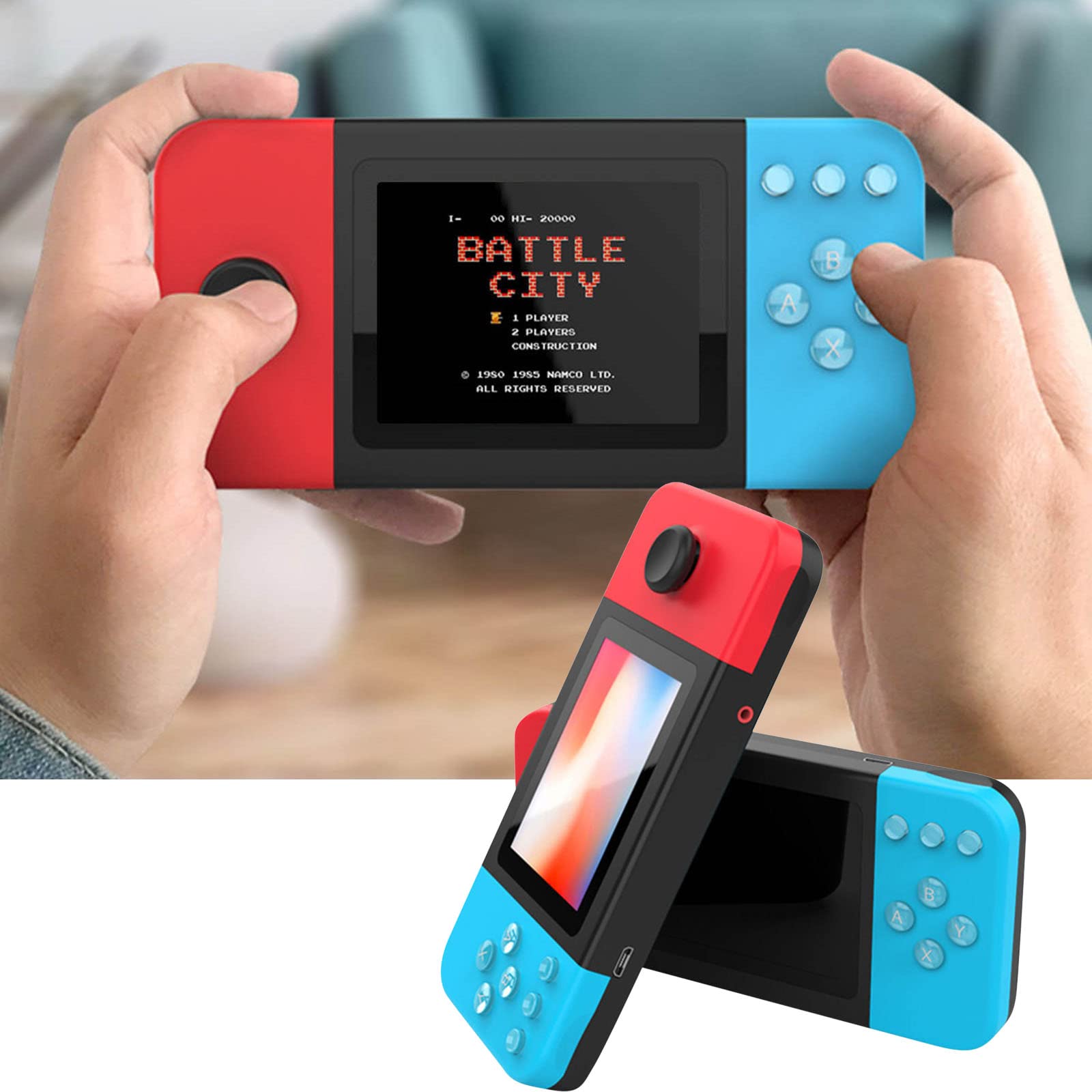 Retro Handheld Game Console - Mini Portable Gaming Device for Kids & Adults with 500 Classic FC Games, 1020mAh Rechargeable Battery & TV Output - Perfect for Travel, Gifts, and Family Entertainment