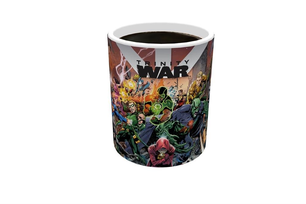 DC Comics Trinity Wars Morphing Mug - Heat Activated Ceramic Coffee Cup with Superhero Designs - Perfect for Gifts, Collectors & Comic Fans (Black)