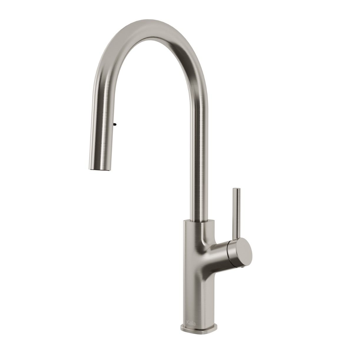 Kalia MASIMO Single Handle Pull Down Kitchen Faucet with Dual Spray Function - Brushed Nickel Finish for Modern Home & Restaurant Use