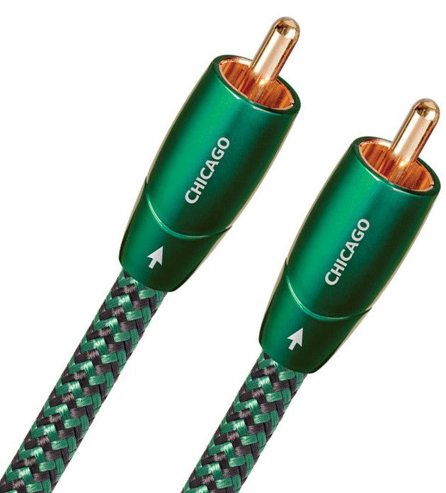 AudioQuest Chicago RCA Audio Cables - High-Performance Interconnect Cables for Home Theater & Stereo Systems - Perfect for Audiophiles & Music Enthusiasts