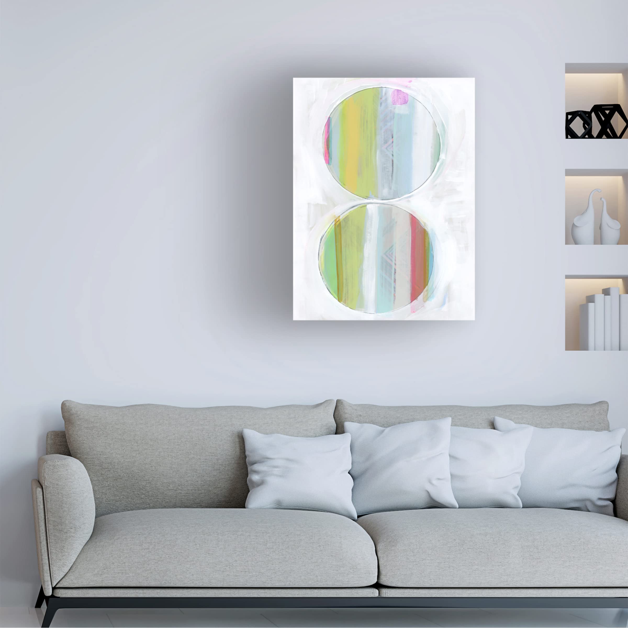 Bellissimo Art 'Art in Whites VII' Framed Canvas Wall Art - 14x19 Inches - Modern Home Decor for Living Room, Bedroom & Office