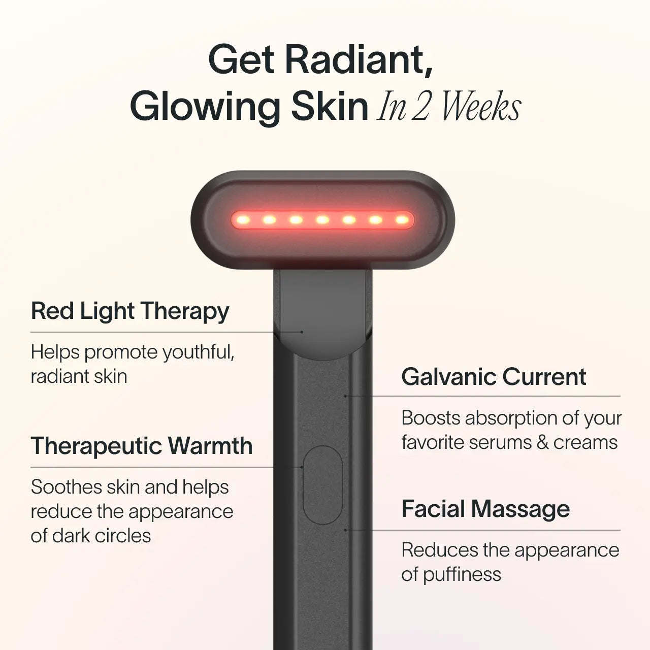 4 in 1 Red Light Therapy Wand for Face & Body - Anti-Aging Skincare Device with Activating Serum Kit - Reduce Wrinkles, Acne & Dark Spots - Perfect for Home Spa & Beauty Routine