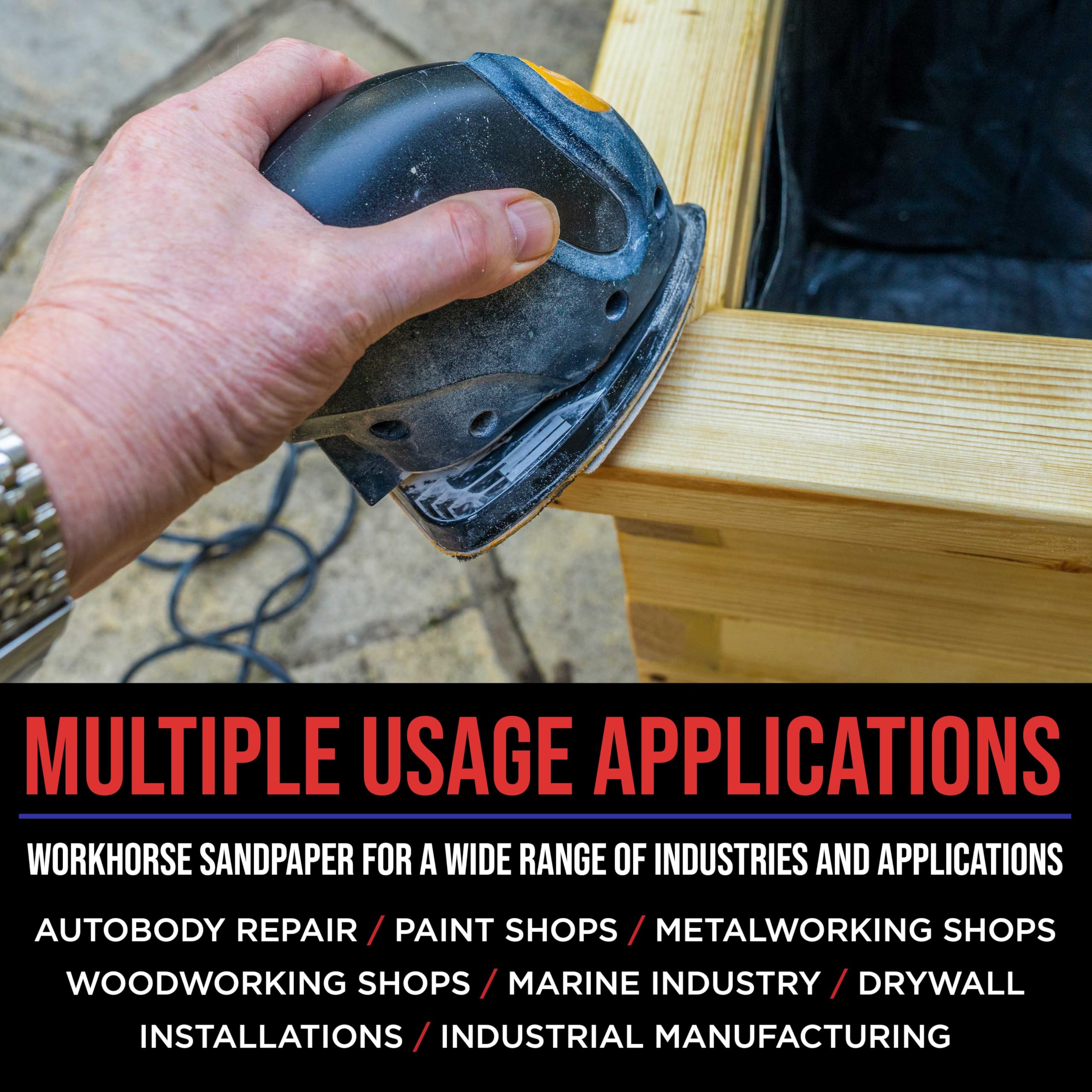Premium 5-Hole Hook & Loop Sandpaper Discs - 160-Piece Variety Pack (40-800 Grit) for Mouse Detail Sander - Woodworking, Furniture Refinishing & DIY Projects