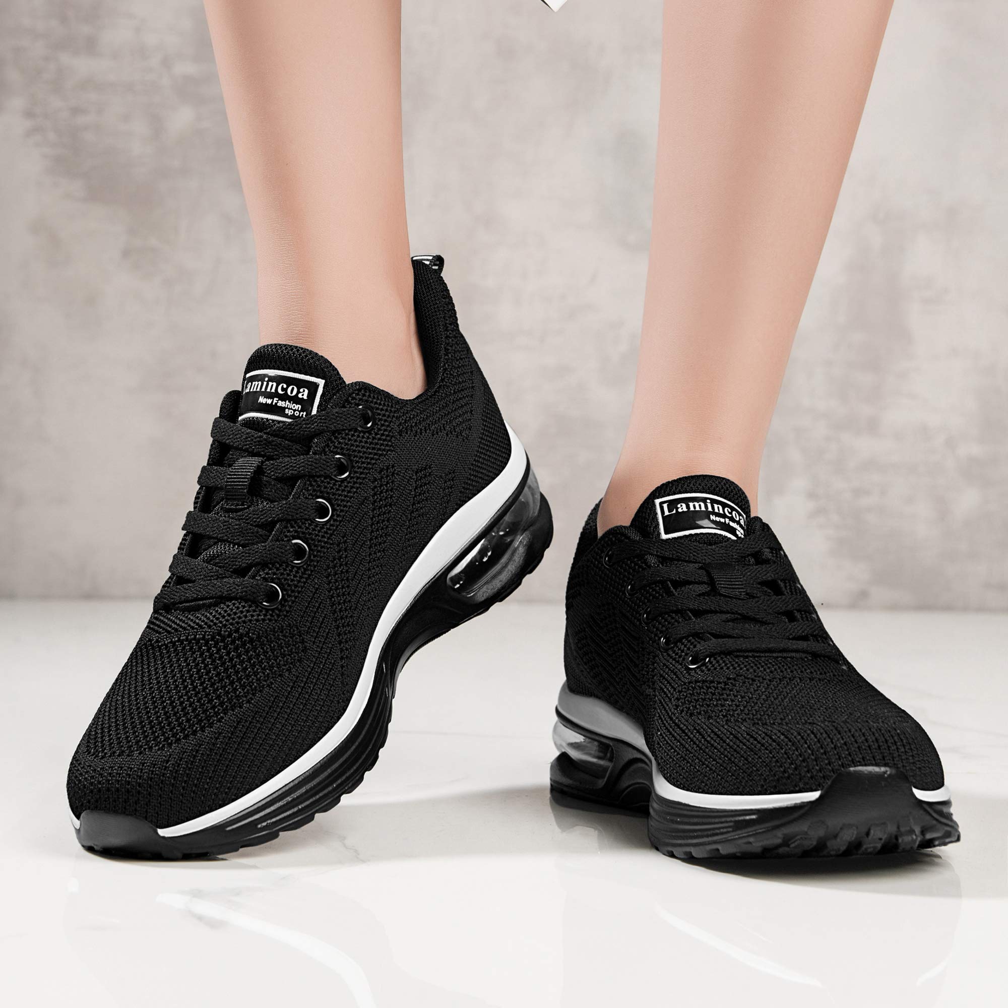 Lamincoa Women's Lightweight Walking Running Shoes - Non-Slip Breathable Mesh Sneakers with Air Cushion for Gym, Workout, Tennis & Sports | Perfect for Jogging, Training & Casual Wear