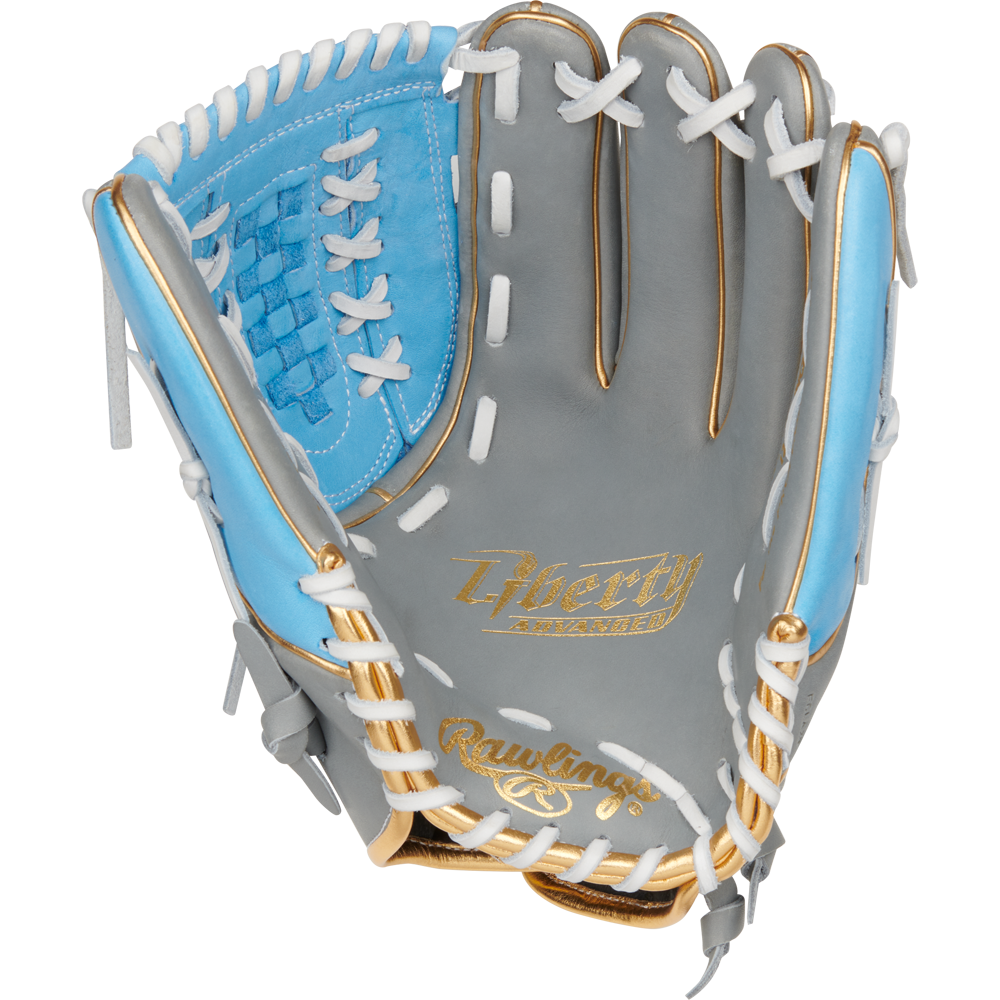 Rawlings Liberty Advanced Color Sync 12.5 Inch Fastpitch Softball Glove - RLA125 18GCB | Premium Leather Fielding Glove for Women & Youth Players | Ideal for Games, Practice & Training