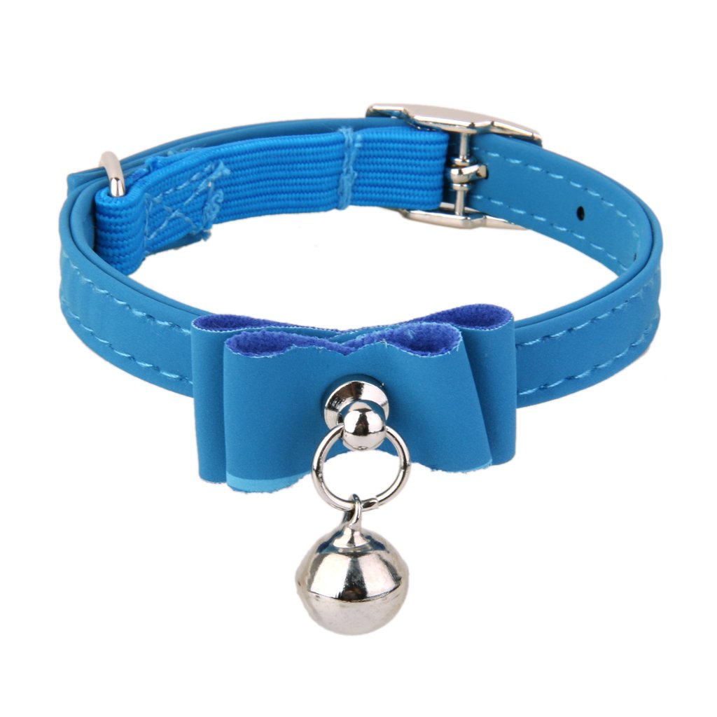 Adjustable Pet Safety Collar with Bell - Soft Kitten Cat Puppy Collar, Reflective Strap & Quick-Release Buckle (Blue) - Perfect for Walking, Training & Outdoor Adventures