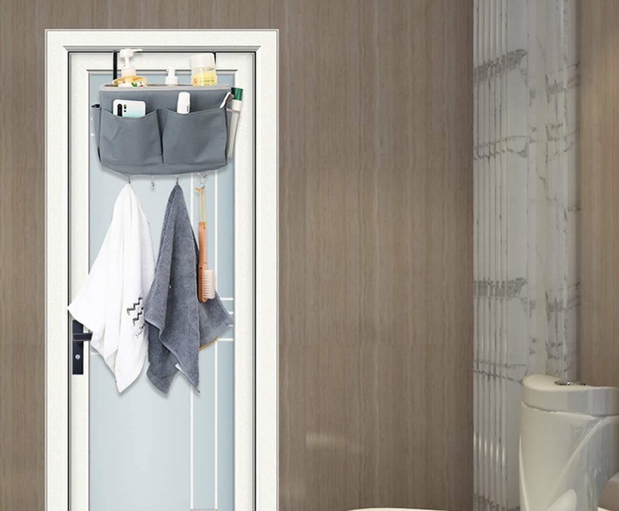 Over the Door Hanging Organizer - 24 Pocket Wall Mount Storage Solution for Shoes, Toys & Accessories | Space Saving Closet & Bedroom Organization (Khaki)