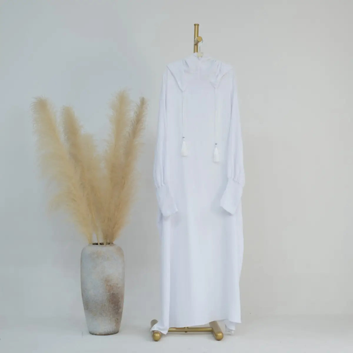 Premium Cotton Blend Hooded Abaya Prayer Dress - Modest Jilbab for Women - Perfect for Prayer, Mosque, and Everyday Wear
