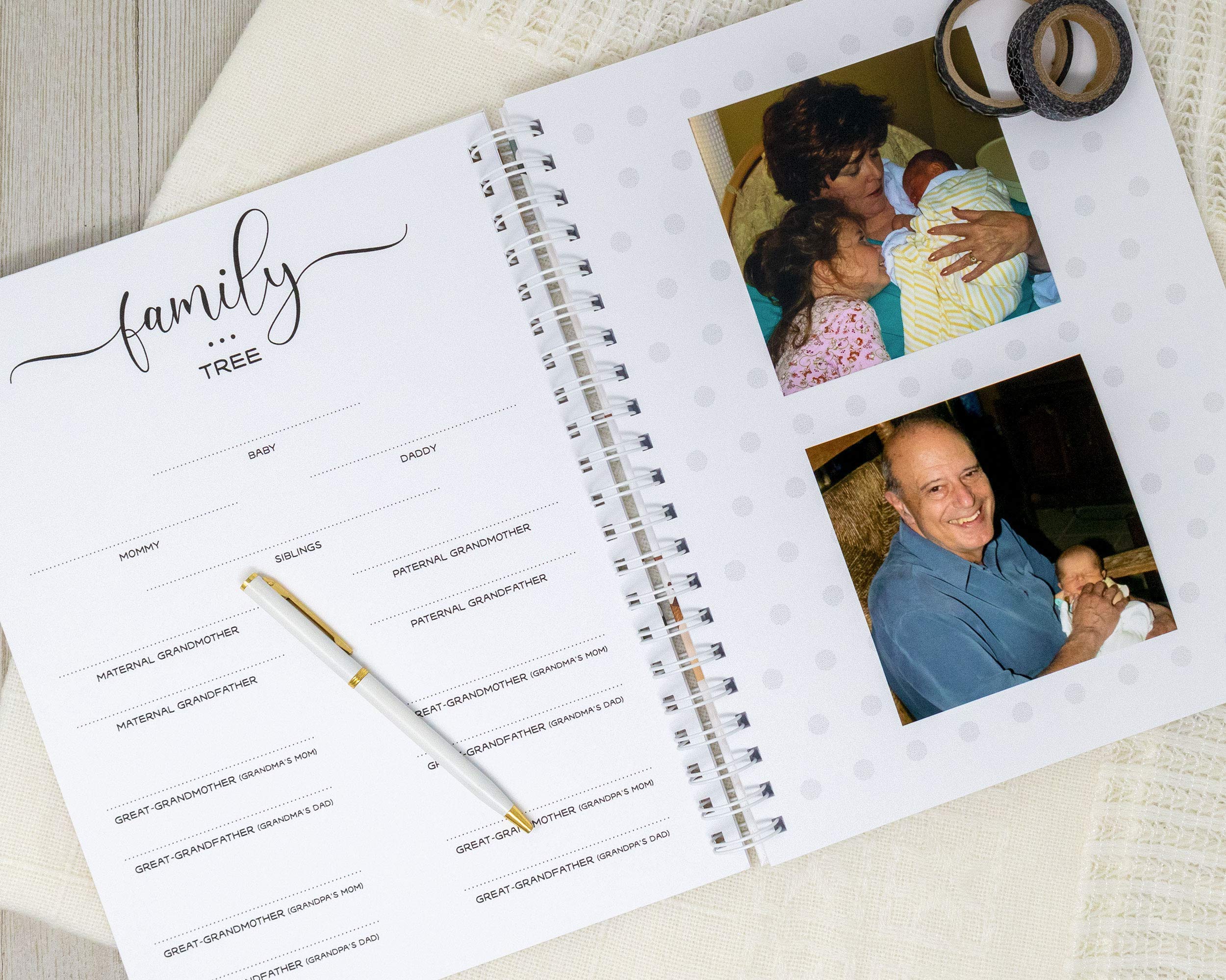 Personalized Baby Memory Book - Hard Cover First Year Photo Album with Custom Baby's Name - Baby Journal & Keepsake (Cowboy Theme) for Newborn Gifts, Baby Showers, and First Birthday Presents