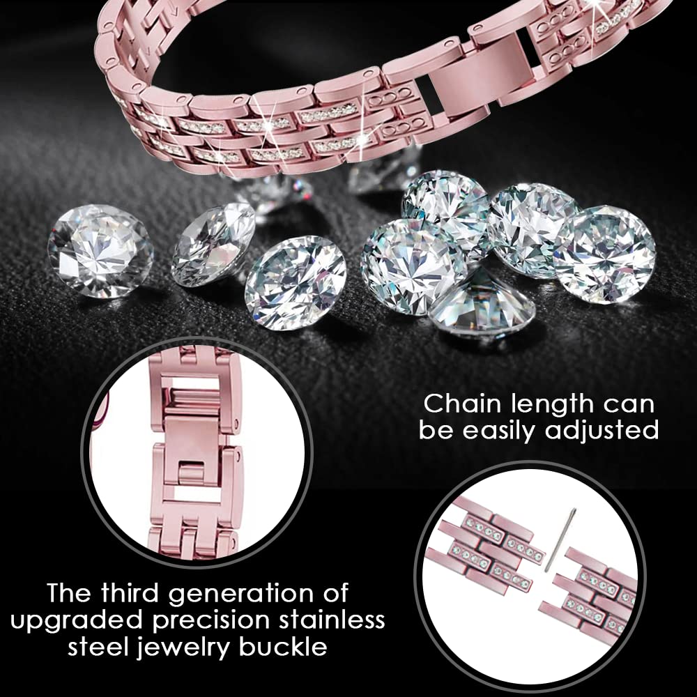 Elegant Stainless Steel Women's Watch Band Compatible with Apple Watch 38mm 40mm 41mm 42mm 44mm 45mm - Slim Rhinestone Strap for Apple Watch Series 7/6/SE/5/4/3/2/1 - Perfect for Work, Parties & Everyday Wear