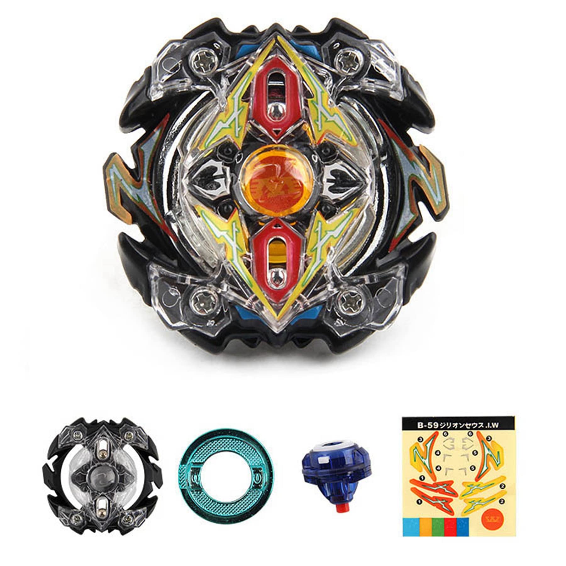 Beyblade Burst Evolution Turbo Starter B-59 Zillion Zeus Spinning Top Battle Toy with Launcher - Left & Right Spin DB Layer System Set for Kids & Collectors - Perfect for Competitive Play & Tournaments