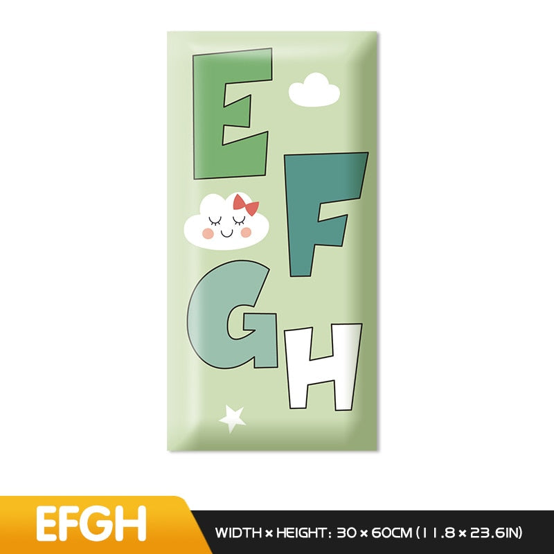 Soft Alphabet Kids Wall Padded Safety Cushions - Non-Toxic Foam Floor Mats for Nursery, Playroom & Toddler Learning Areas