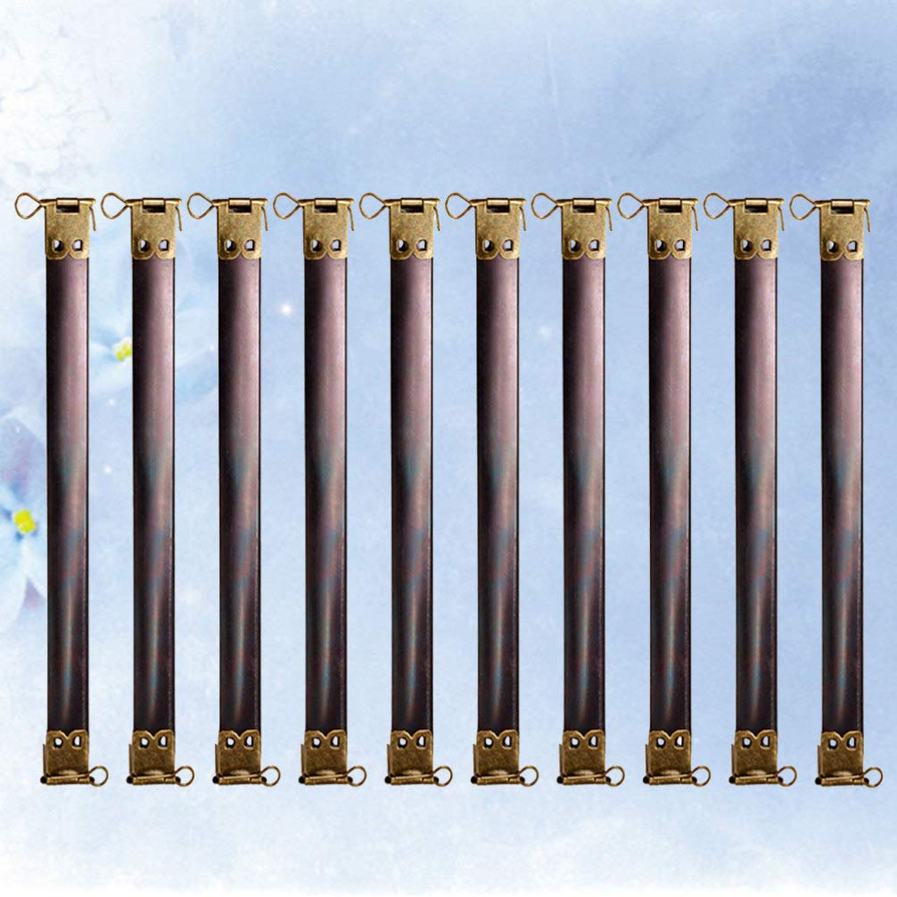 10pcs Vintage Bronze Metal Purse Clasps - 12cm Internal Flex Frames for DIY Clutch Bags, Wallets & Sewing Crafts | Perfect for Retro Purse Making & Handbag Repair Supplies