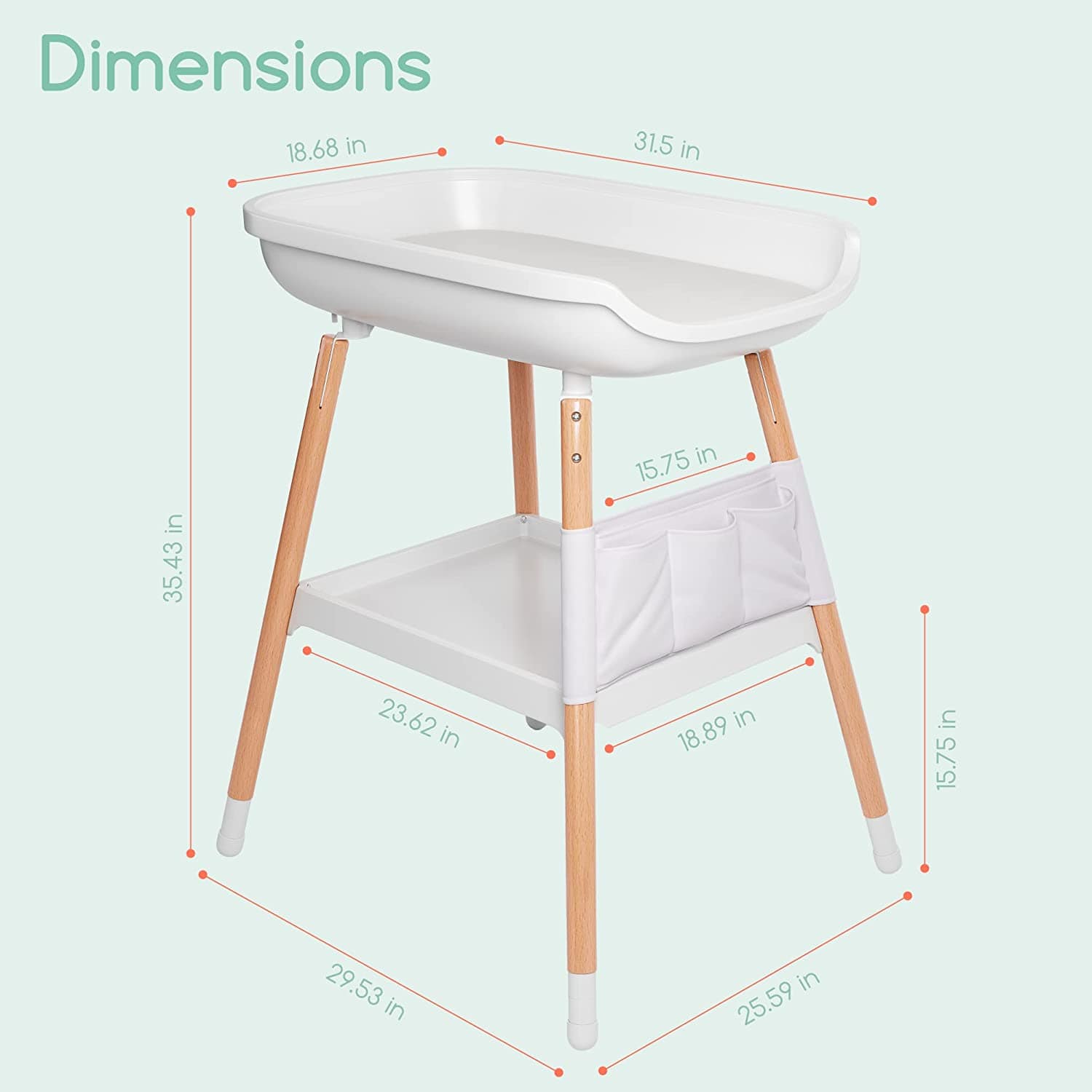 Deluxe Baby Diaper Changing Station - Portable & Foldable for Nursery, Travel & On-the-Go Parents | Safe & Comfortable Infant Changing Table with Storage Pockets