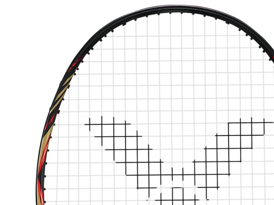 Victor DriveX 888H Strung Badminton Racket - High Performance Carbon Fiber Badminton Racquet with Pre-Strung Strings [Black] - Perfect for Professional Players & Tournament Play