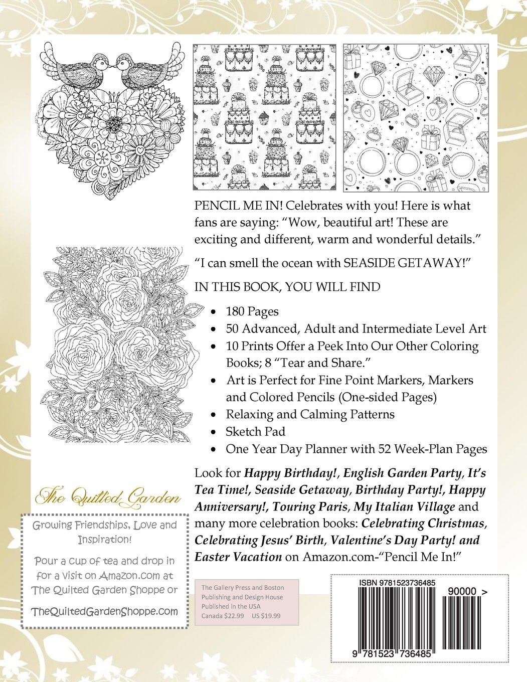 1st Wedding Anniversary Gifts & Cards - Adult Coloring Book & Day Planner for Couples | Unique 1 Year Anniversary Present | Perfect for Romantic Celebrations, Date Nights & Memory Keeping