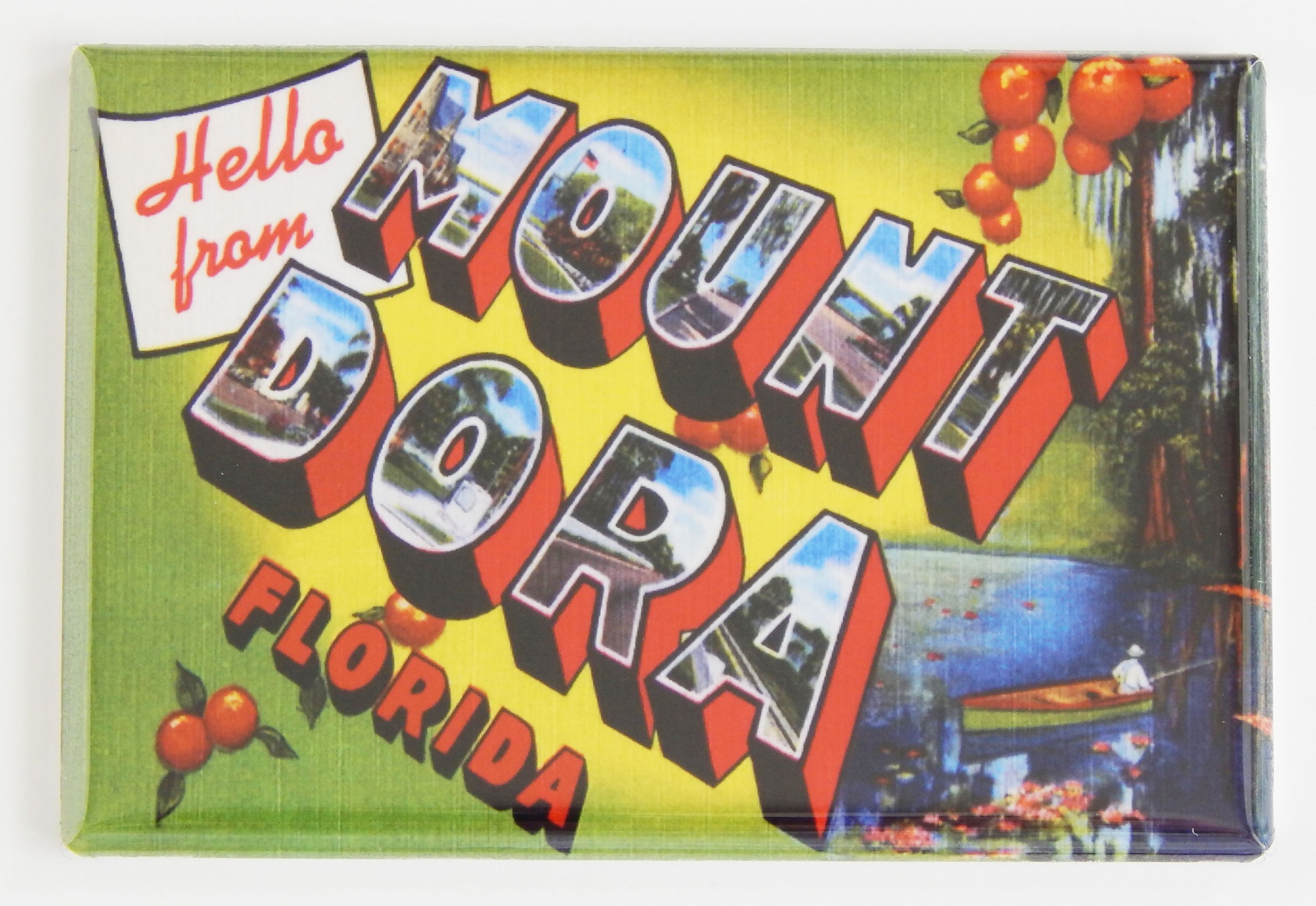 Greetings from Mount Dora Florida Fridge Magnet - 2 x 3 Inches - Souvenir Gift for Travel Lovers - Perfect for Refrigerators, Lockers & Office Decor