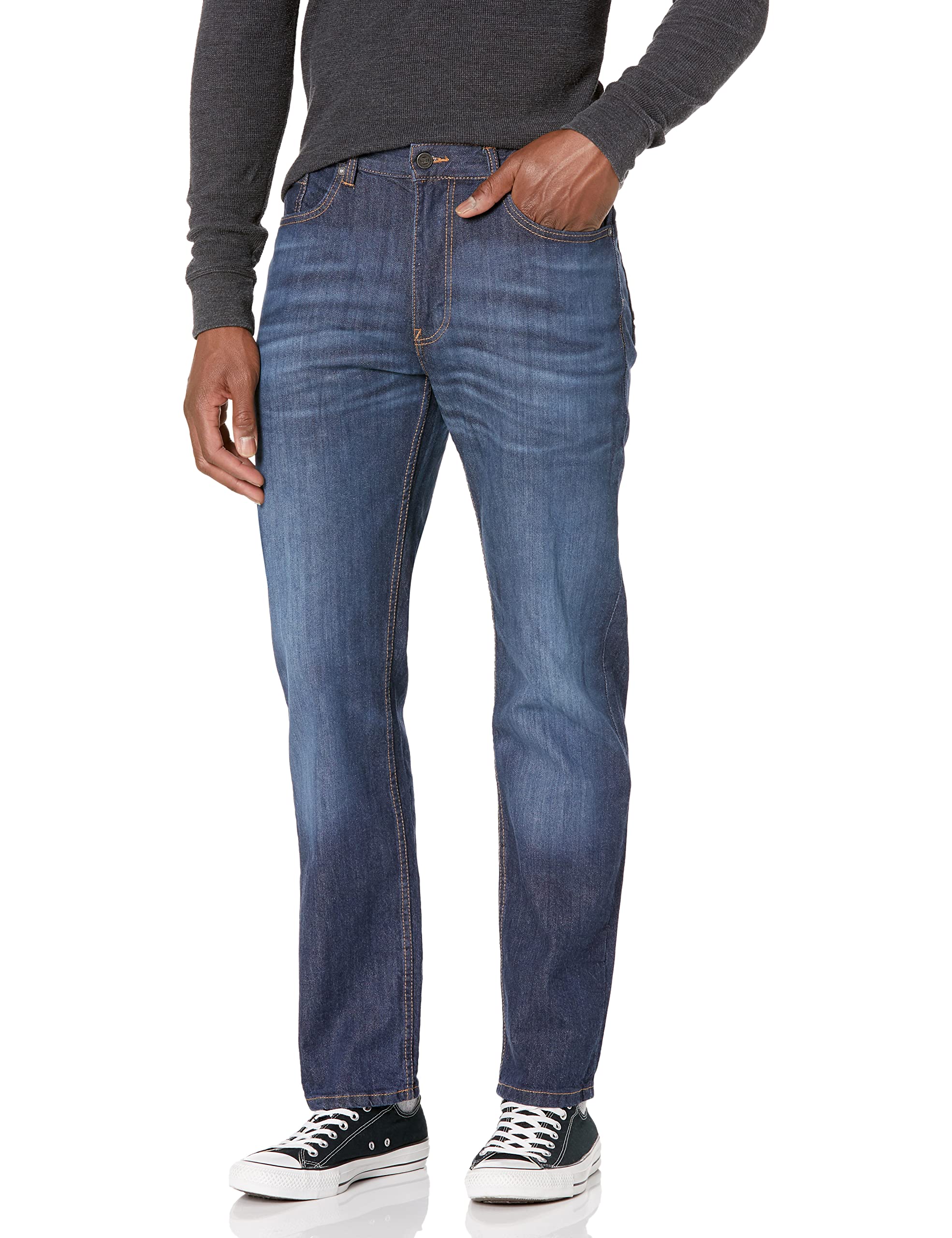 DC APPAREL Men's Straight Fit Work Pants - Durable Denim Jeans for Construction, Warehouse & Casual Wear