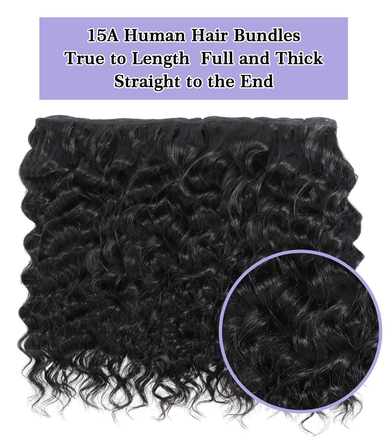 FASHION PLUS 15A Loose Deep Wave Human Hair Bundles - 2 Pack (20