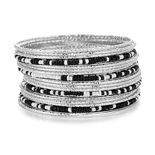 Shiny Silver W/Black+White