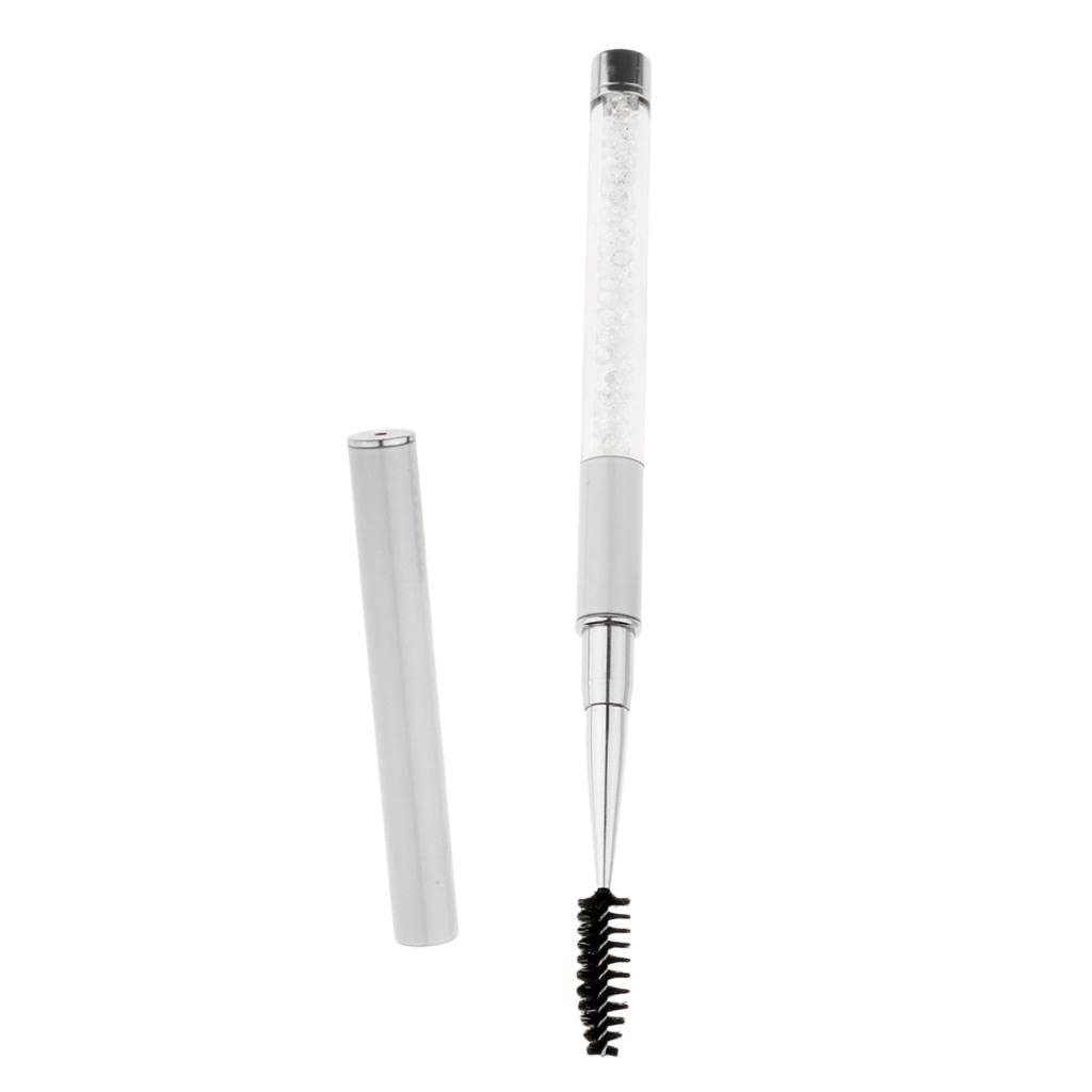 LOSA Professional Rhinestone Eyebrow & Eyelash Curling Mascara Brush - Clear Wand Applicator for Perfect Lash Curling & Eyebrow Styling - Great for Makeup Artists, Bridal Looks & Daily Beauty Routine