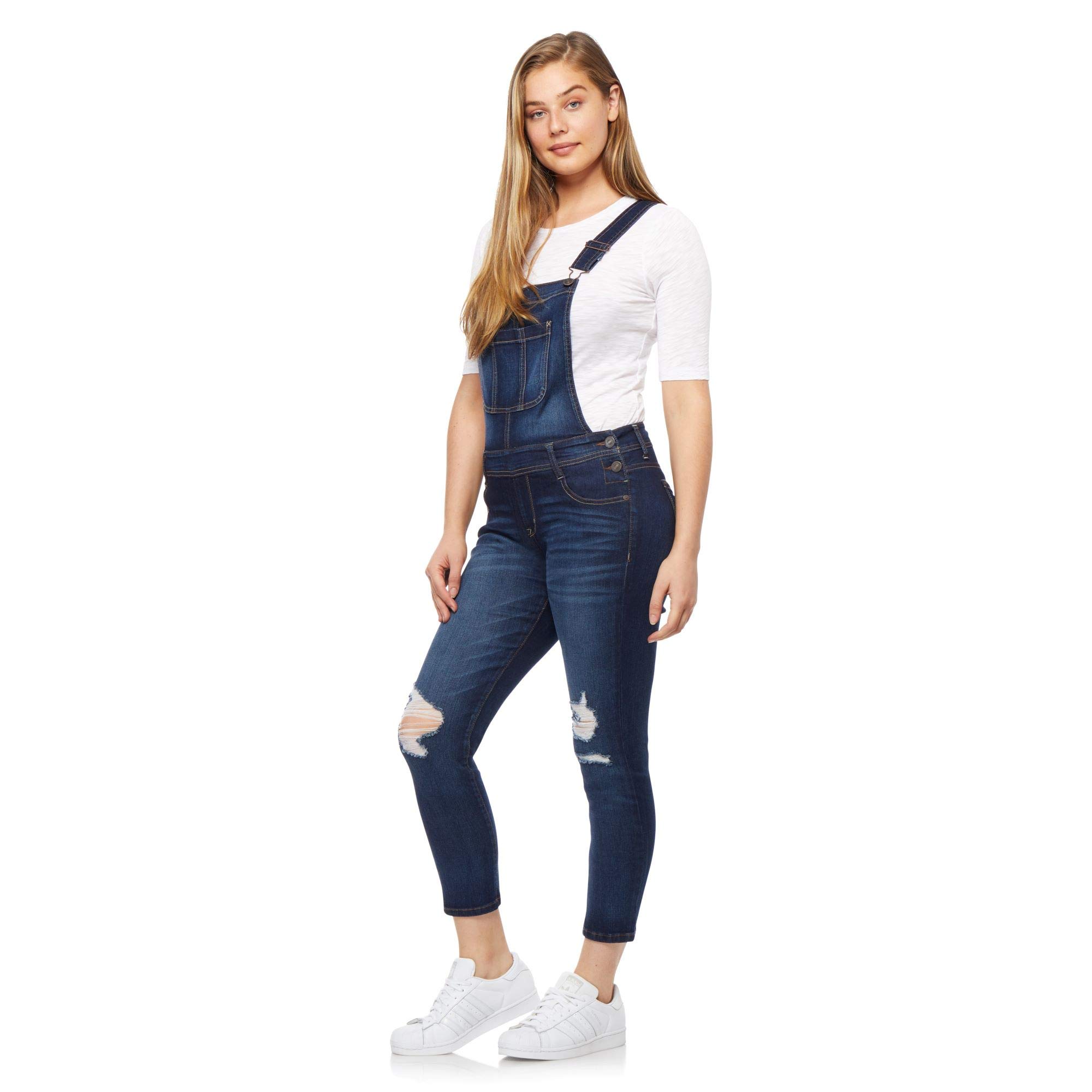 Women's Denim Overalls for Juniors - Clarke Wash (Standard & Plus Sizes) | Comfortable & Stylish Overalls for Casual Wear, Outdoor Activities & Work